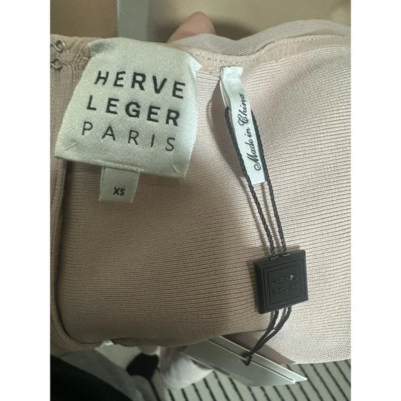 Herve Leger Off-The-Shoulder Ruched Mini Dress Bodycon Designer - Picture 9 of 16